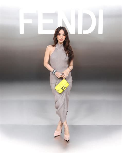 Heart Evangelista Wears Braless Fendi Outfit at Paris Fashion。